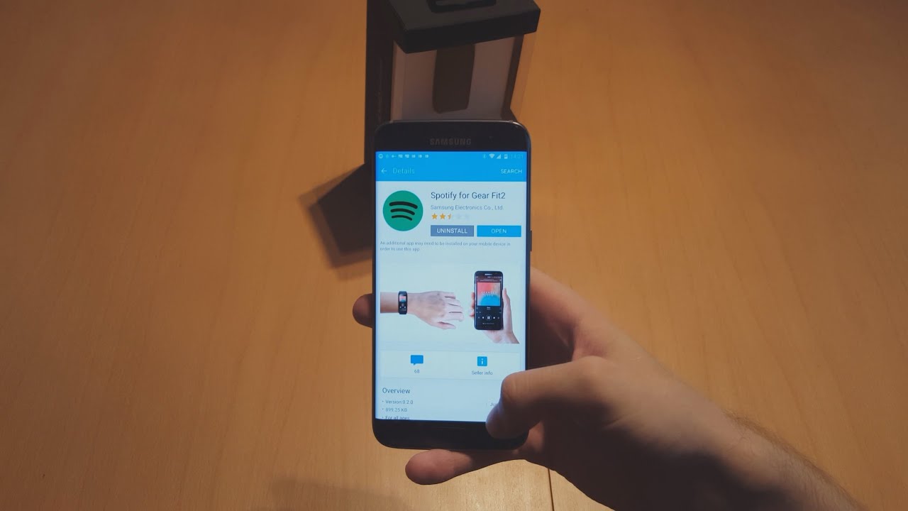 Samsung Gear Fit2 Spotify App